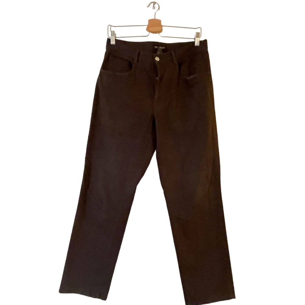 Banana Republic Mens Stretch Jeans 31R Brown Button Fly Straight 29" Inseam‎